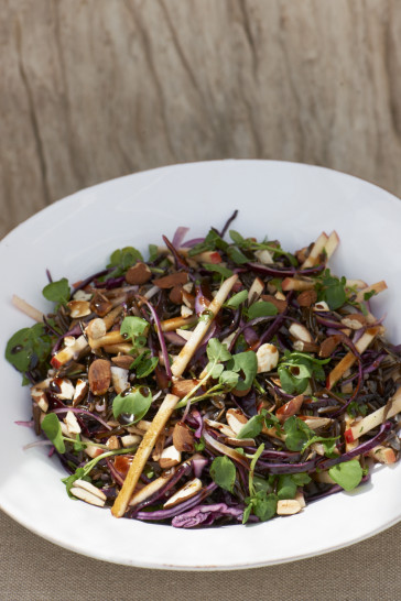 WILD RICE, RED CABBAGE, APPLE AND TOASTED COBNUTS SALAD